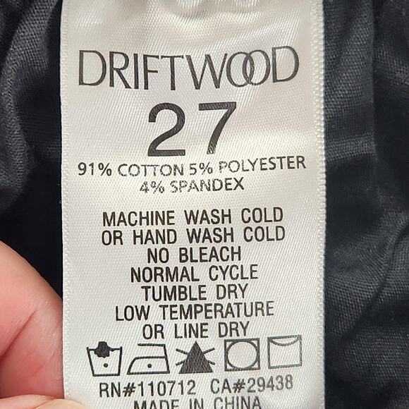 Driftwood Black Denim Jackie High Rise Skinny Jeans Women's 27 - Picture 4 of 8